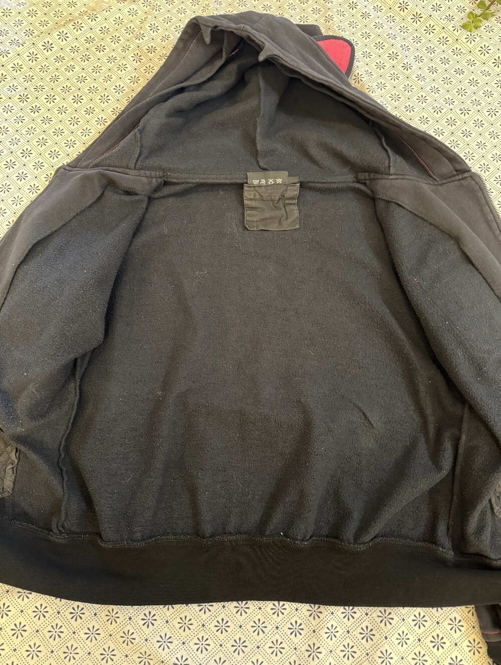 Bye Bye Kitty Living Dead Souls Bat Ear Hoodie Mall Goth Y2K Black Zip Up L XL - Picture 12 of 14